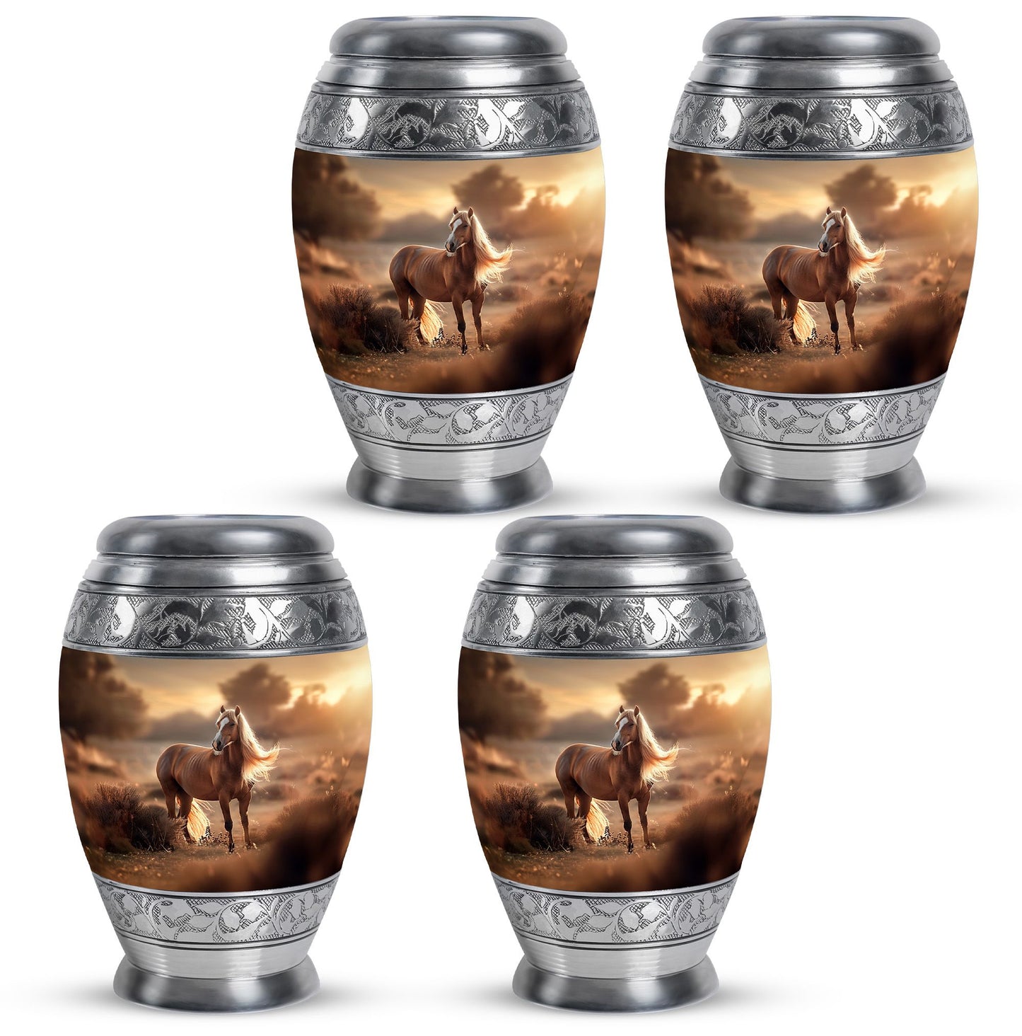 Horse Theme 3 Inch Keepsake Pack of 4