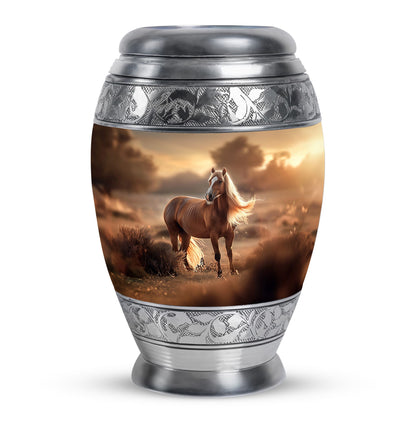 Horse Theme Large Urn 10 Inch