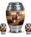 Horse Theme Large Urn With 2 Keepsake Urn
