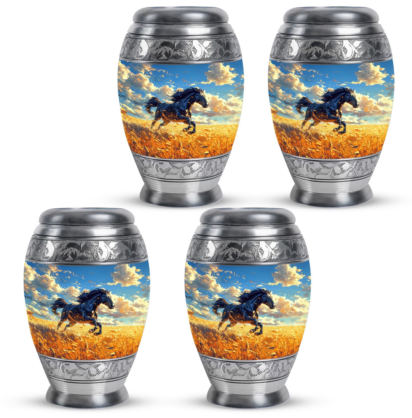 Horse Theme 3 Inch Keepsake Pack of 4