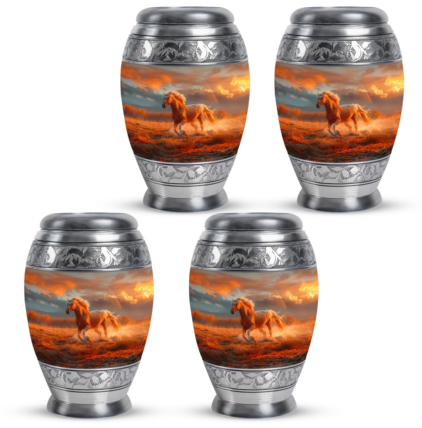 Horse Theme 3 Inch Keepsake Pack of 4
