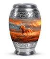 Horse Theme Large Urn 10 Inch