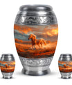 Horse Theme Large Urn With 2 Keepsake Urn