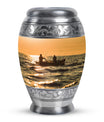 Fishing Theme Large Urn 10 Inch