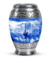 Fishing Theme Large Urn 10 Inch
