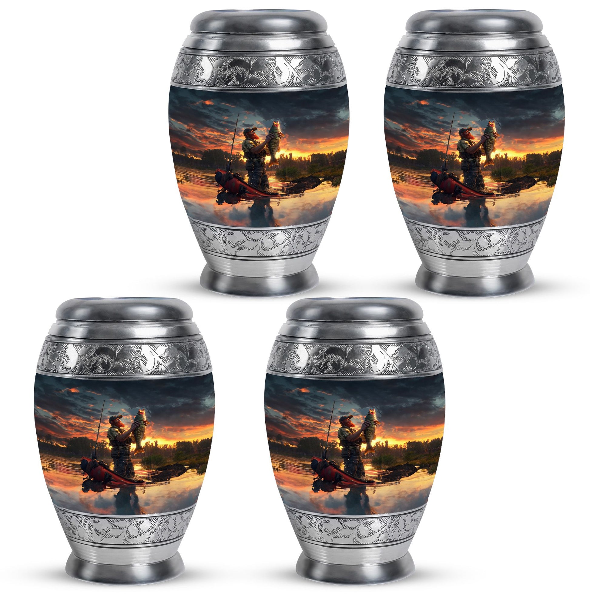 Fishing Theme 3 Inch Keepsake Pack of 4