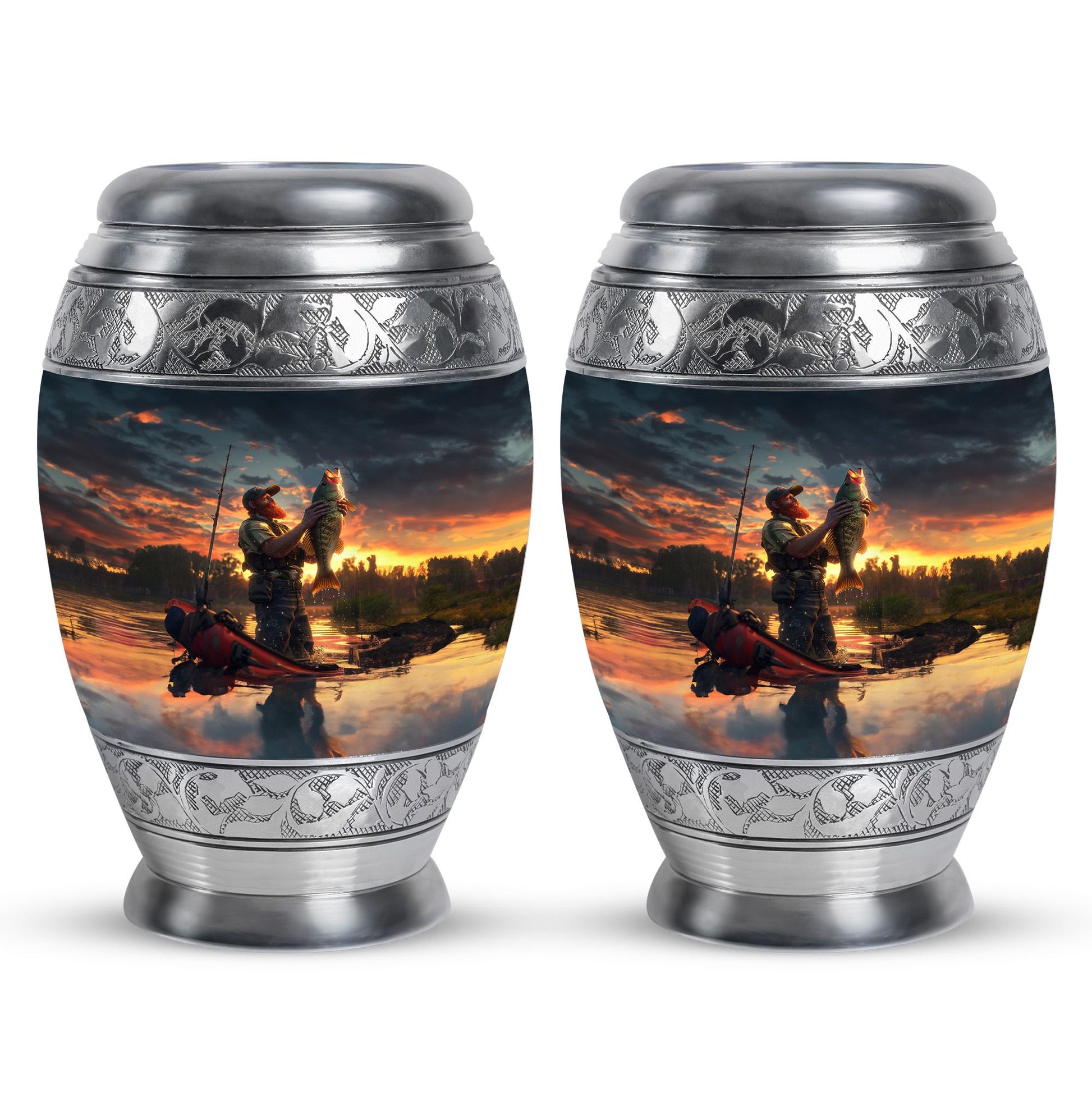 Fishing Theme 3 Inch Keepsake Pack of 2