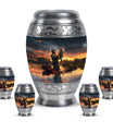 Fishing Theme Large Urn With 4 Keepsake Urn