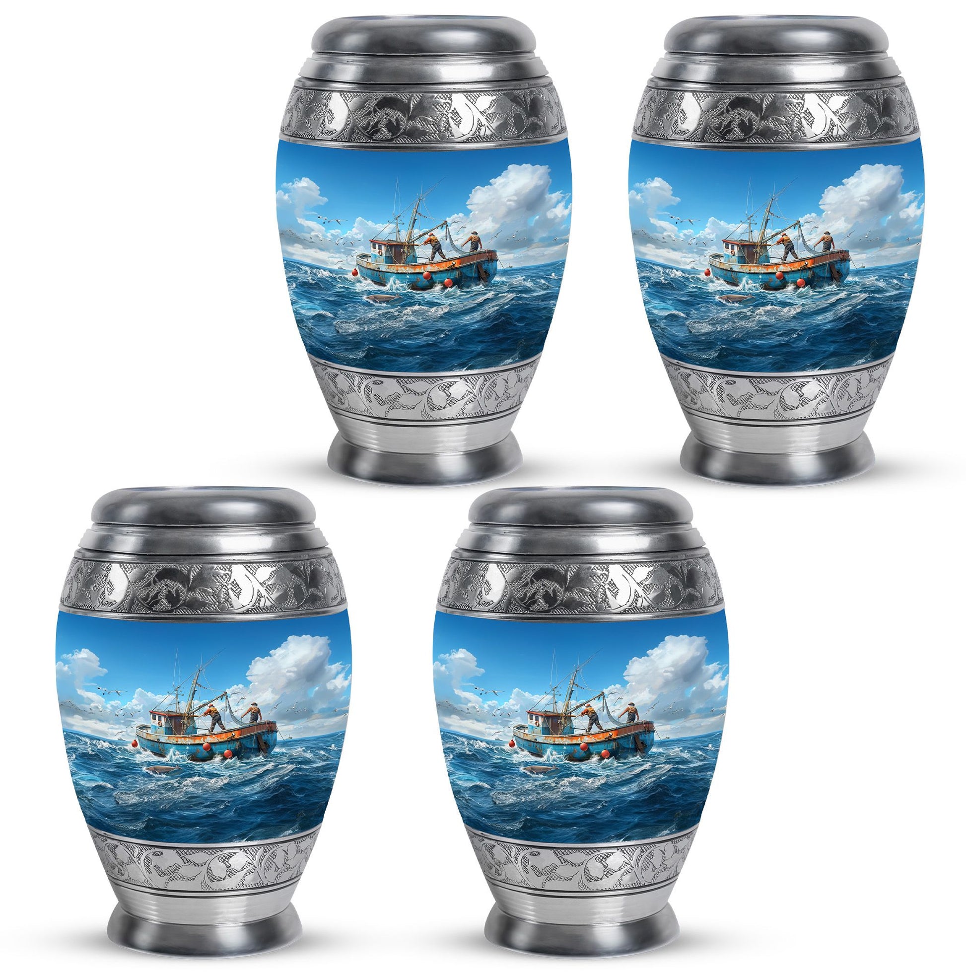 Fishing Theme 3 Inch Keepsake Pack of 4
