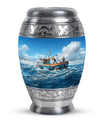 Fishing Theme Large Urn 10 Inch