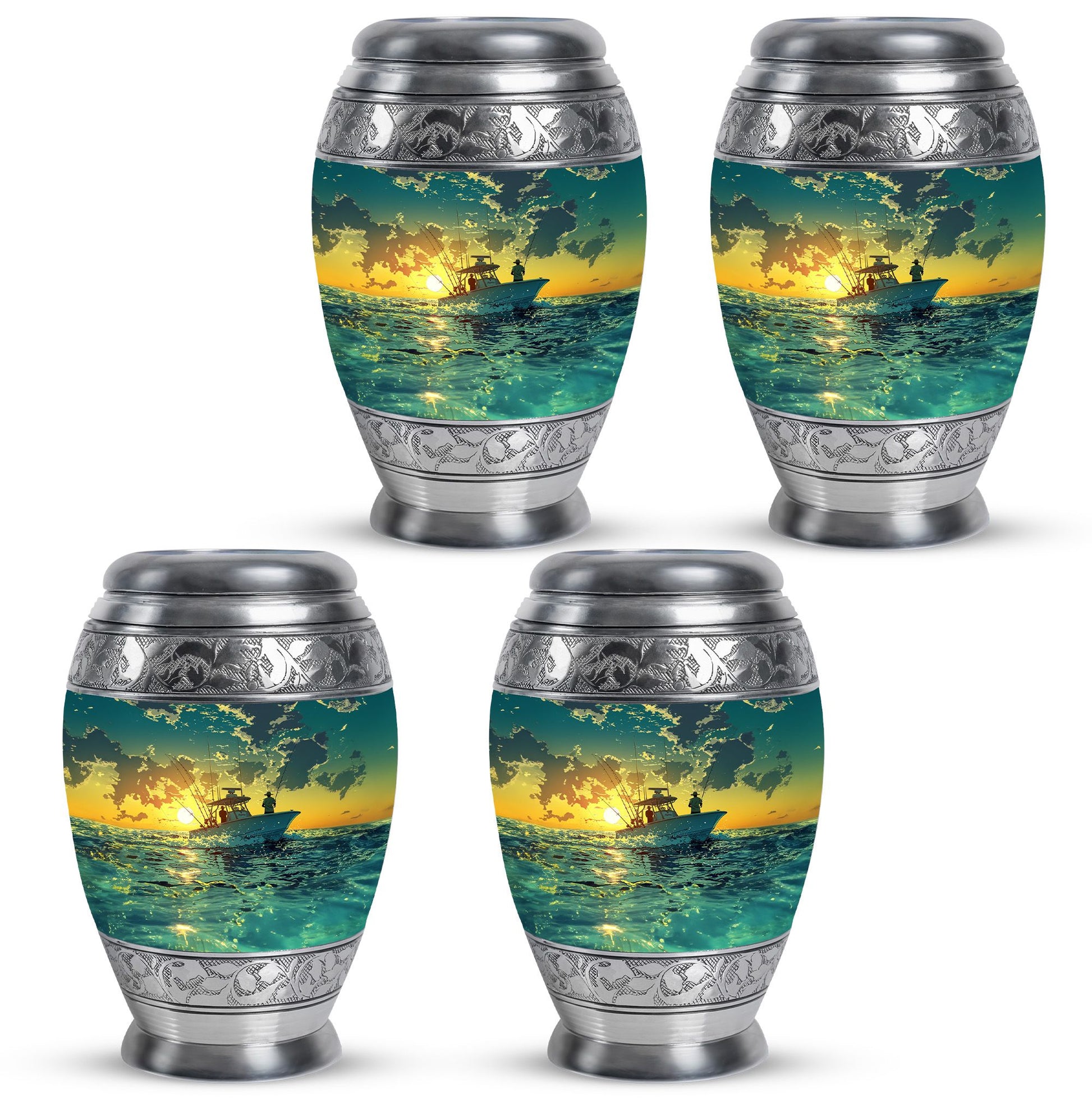 Fishing Theme 3 Inch Keepsake Pack of 4