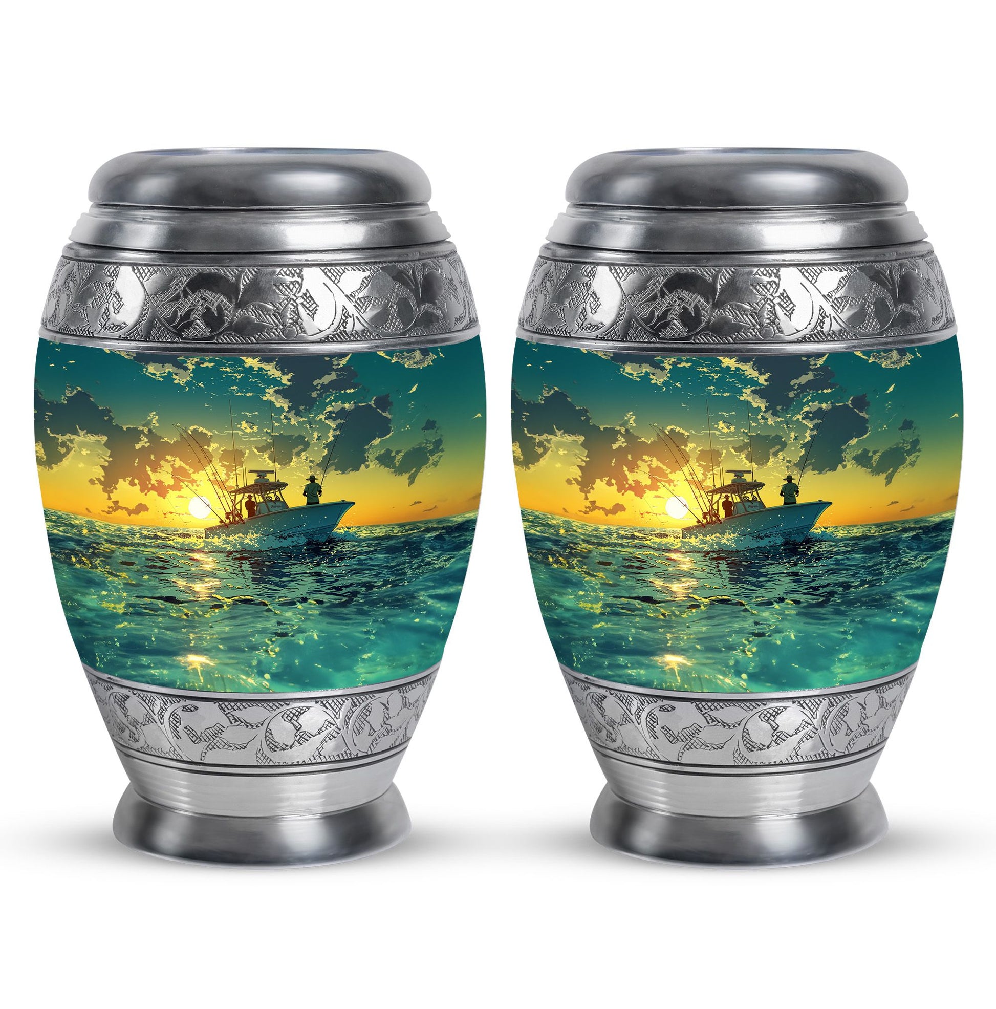 Fishing Theme 3 Inch Keepsake Pack of 2