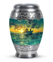 Fishing Theme Large Urn 10 Inch