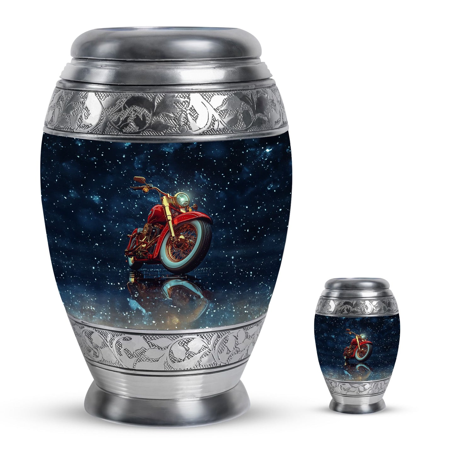 Fishing Theme Large Urn With 1 Keepsake Urn