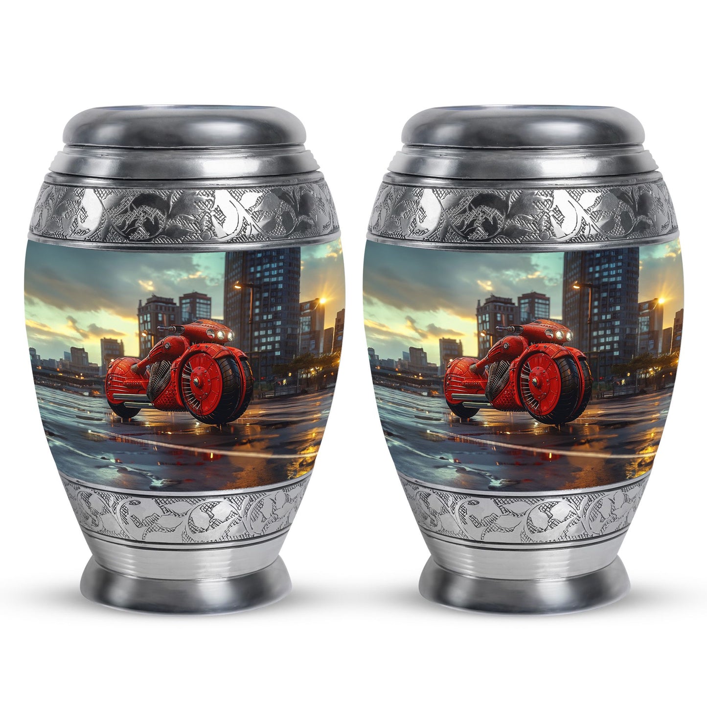 Motorcycle Theme 3 Inch Keepsake Pack of 2