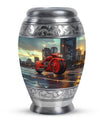 Motorcycle Theme Large Urn 10 Inch