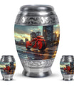 Motorcycle Theme Large Urn With 2 Keepsake Urn