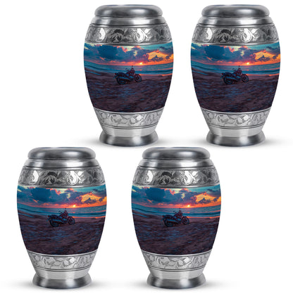 Motorcycle Theme 3 Inch Keepsake Pack of 4