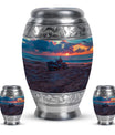 Motorcycle Theme Large Urn With 2 Keepsake Urn