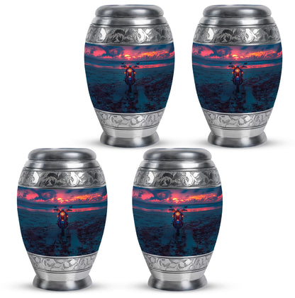 Motorcycle Theme 3 Inch Keepsake Pack of 4