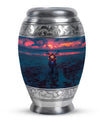 Motorcycle Theme Large Urn 10 Inch
