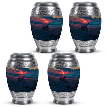 Motorcycle Theme 3 Inch Keepsake Pack of 4