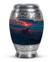 Motorcycle Theme Large Urn 10 Inch