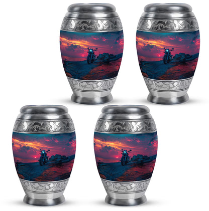 Motorcycle Theme 3 Inch Keepsake Pack of 4
