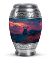 Motorcycle Theme Large Urn 10 Inch