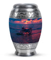 Motorcycle Theme Large Urn 10 Inch