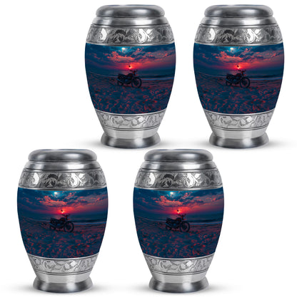 Motorcycle Theme 3 Inch Keepsake Pack of 4