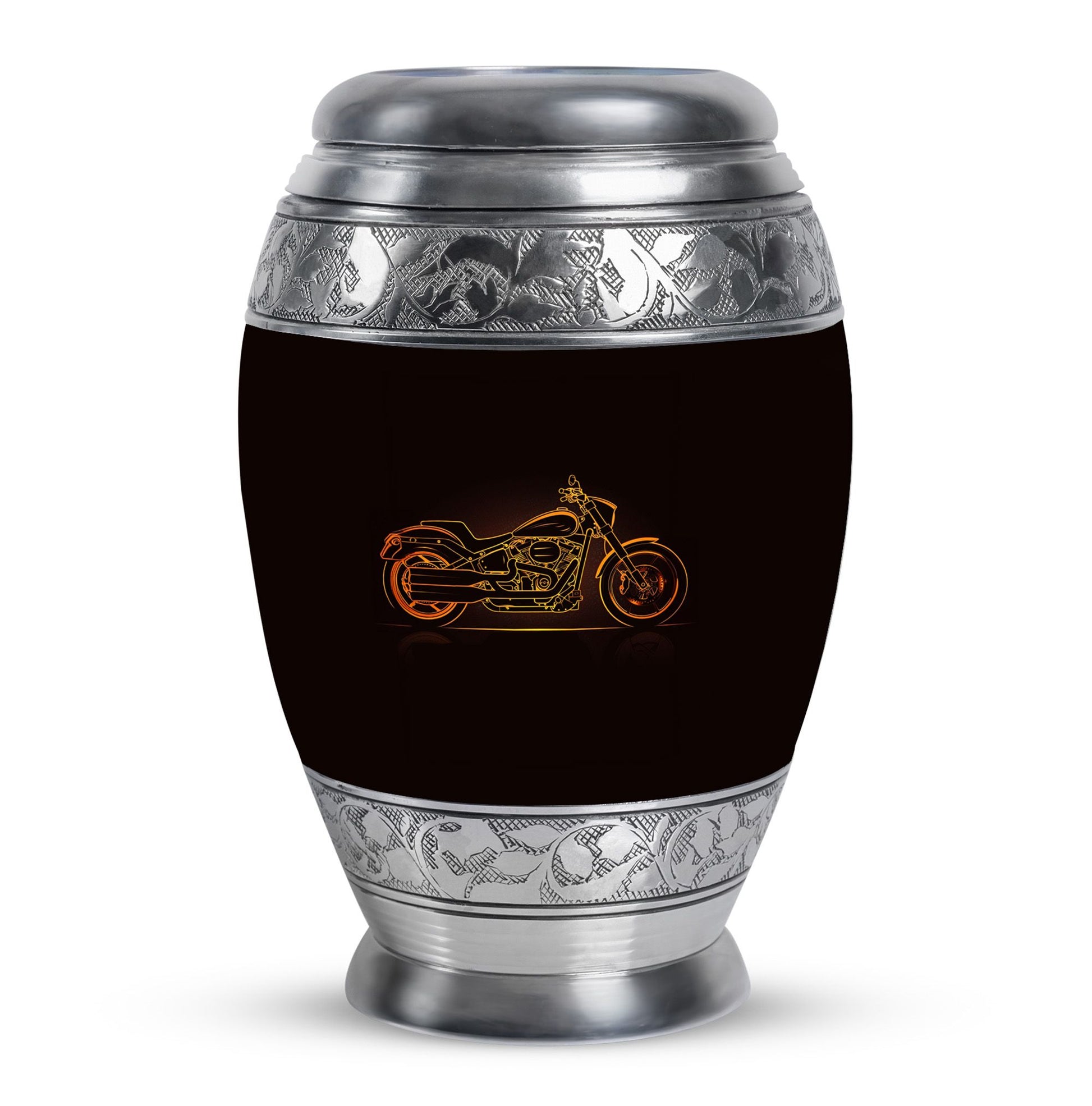 Motorcycle Theme Large Urn 10 Inch