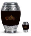 Motorcycle Theme Large Urn With 1 Keepsake Urn