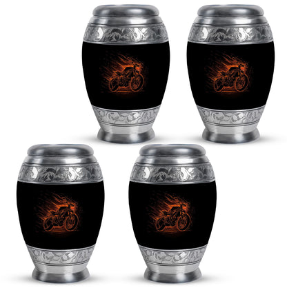Motorcycle Theme 3 Inch Keepsake Pack of 4