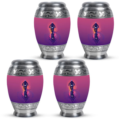 Motorcycle Theme 3 Inch Keepsake Pack of 4