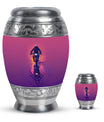 Motorcycle Theme Large Urn With 1 Keepsake Urn