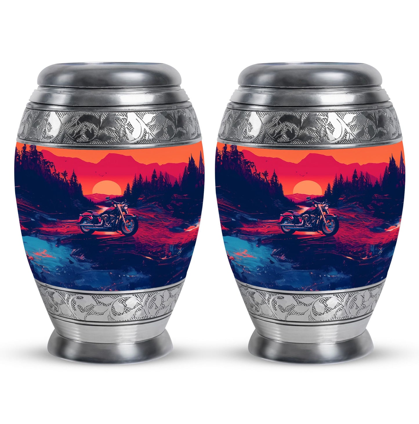 Motorcycle Theme 3 Inch Keepsake Pack of 2