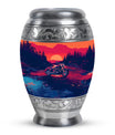 Motorcycle Theme Large Urn 10 Inch