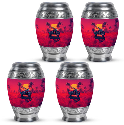 Motorcycle Theme 3 Inch Keepsake Pack of 4