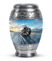 Motorcycle Theme Large Urn 10 Inch