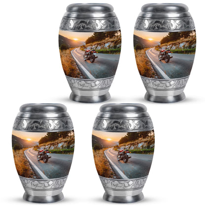Motorcycle Theme 3 Inch Keepsake Pack of 4