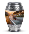 Motorcycle Theme Large Urn 10 Inch