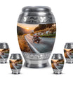 Motorcycle Theme Large Urn With 4 Keepsake Urn