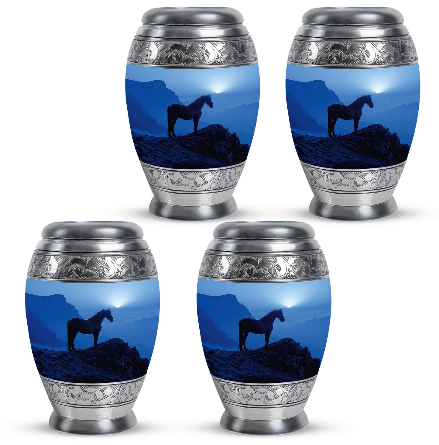Horse Theme 3 Inch Keepsake Pack of 4