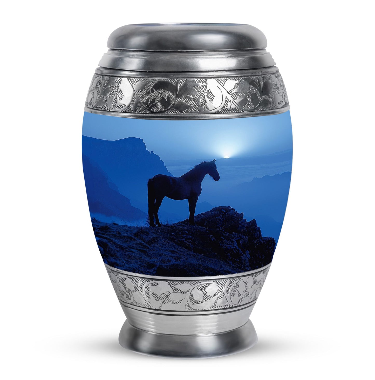 Horse Theme Large Urn 10 Inch