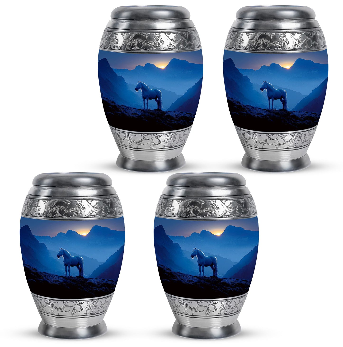 Horse Theme 3 Inch Keepsake Pack of 4