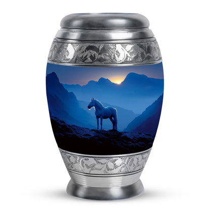 Horse Theme Large Urn 10 Inch