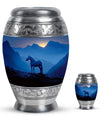 Horse Theme Large Urn With 1 Keepsake Urn