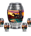 Horse Theme Large Urn With 4 Keepsake Urn