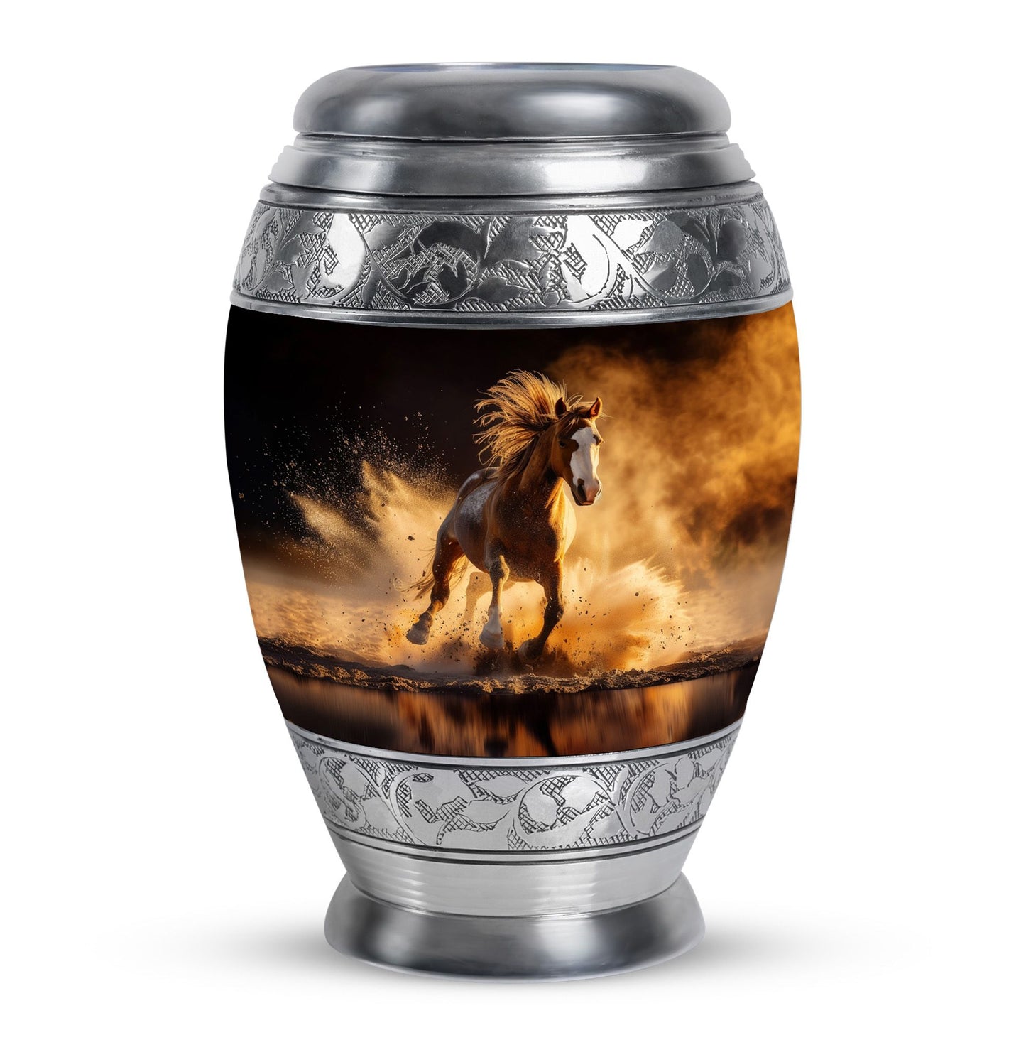 Horse Theme Large Urn 10 Inch